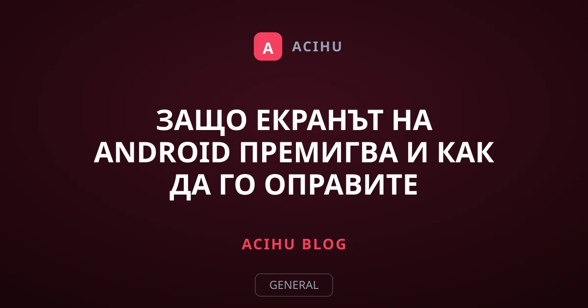 Защо екранът на Android премигва и как да го оправите